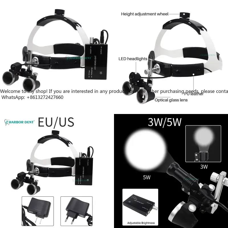 Led Medical Headlight - نظارات مكبرة طبية تعمل بالكهرباء مع